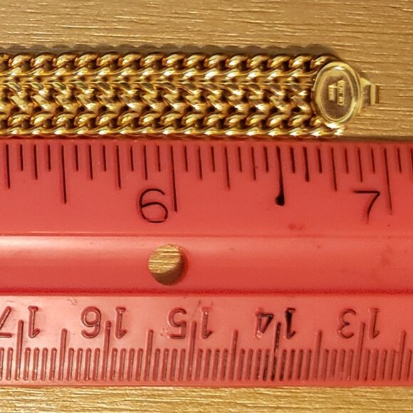 **SOLD**14k Solid Yellow Gold Mesh Bracelet made in Italy 7", 10mm, ≈9.54 grams - Picture 9 of 9